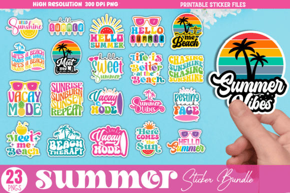 Download Summer Sticker Bundle - Summer Collection