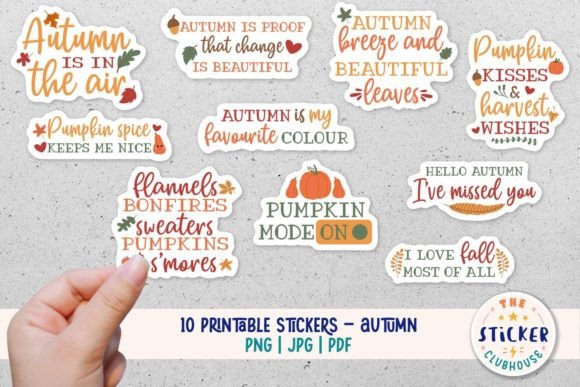 Download Autumn Stickers | Autumn Sticker Bundle - Autumn sticker Collection