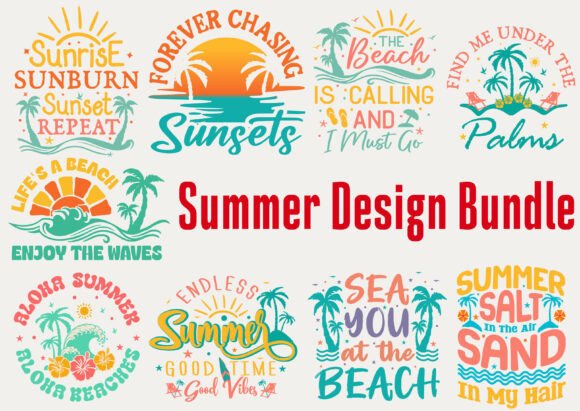 Download About Summer Design Bundle SVG Vector - Summer Collection