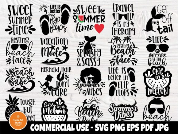 Download Summer SVG Cut Files, Beach Svg, Mermaid - Summer Collection