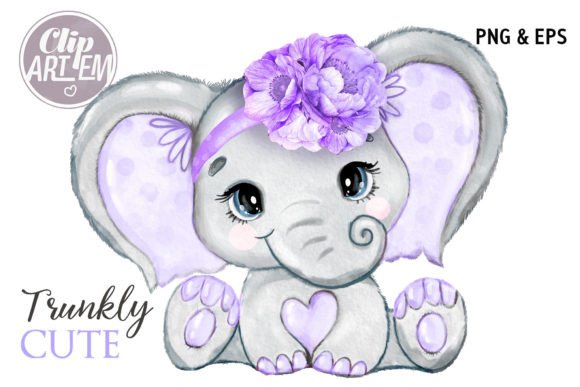 Download Purple Girl Elephant Flowers PNG Vector - Png vector Collection