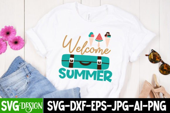 Download Welcome Summer SVG Cut File - Summer Collection