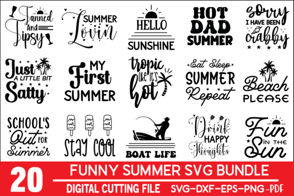 Download Funny Summer SVG Bundle - Summer Collection