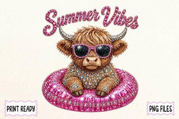 Download Highland Cow Bling Summer Design - Summer Collection