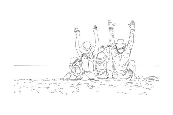 Download Family Summer Vacation Illustration - Premium Resources