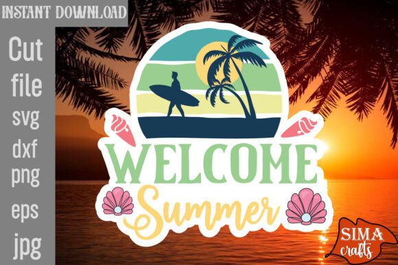 Download Welcome Summer SVG Cut File - Summer Collection