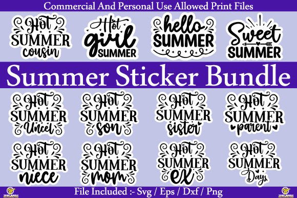 Download Summer Sticker Bundle - Summer Collection