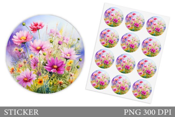 Download Wildflowers Sticker. Summer Sticker - Summer Collection