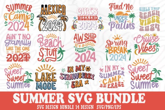 Download Retro Summer SVG PNG Bundle - Summer Collection