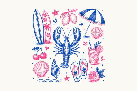 Download Lobster Beach Vacation SVG, Summer SVG - Summer Collection