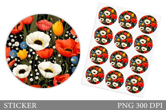 Download Flowers Sticker. Summer Sticker Design - Summer Collection