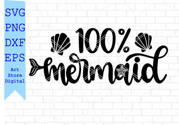 Download 100% Mermaid Svg, Summer Svg Files - Summer Collection