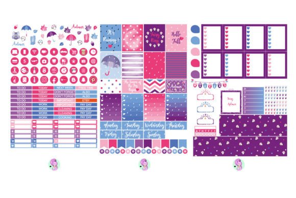 Download Autumn Sticker Kit, Eclp Stickers - Autumn sticker Collection