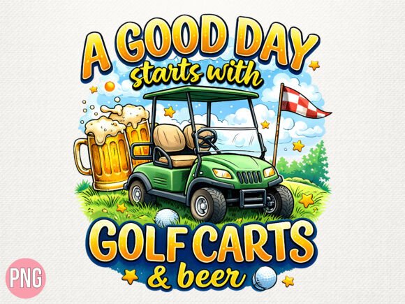 Download Golf Carts and Beer Summer Design PNG - Summer Collection