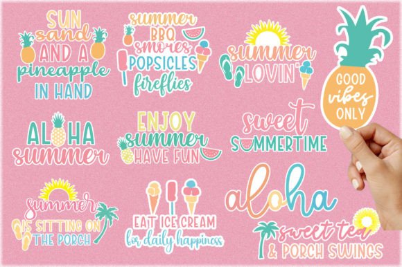 Download Summer Sticker SVG Bundle - Summer Collection