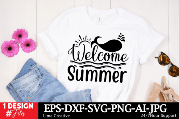 Download Welcome Summer SVG Cut File - Summer Collection