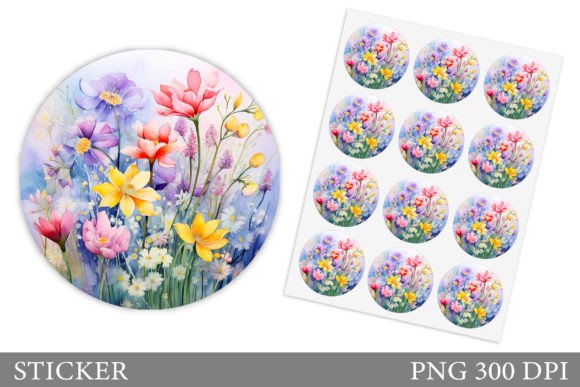 Download Wildflowers Sticker. Summer Sticker - Summer Collection
