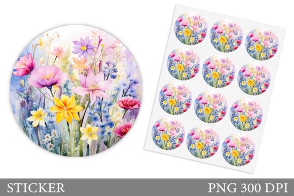 Download Wildflowers Sticker. Summer Sticker - Summer Collection