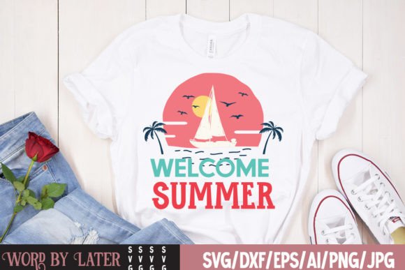 Download Welcome Summer SVG Cut File - Summer Collection