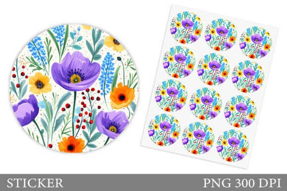 Download Flowers Sticker. Summer Sticker Design - Summer Collection