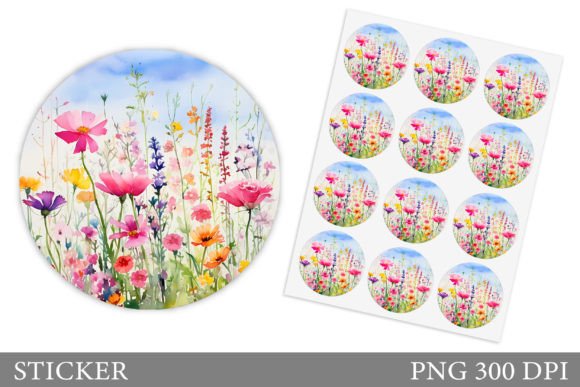 Download Wildflowers Sticker. Summer Sticker - Summer Collection