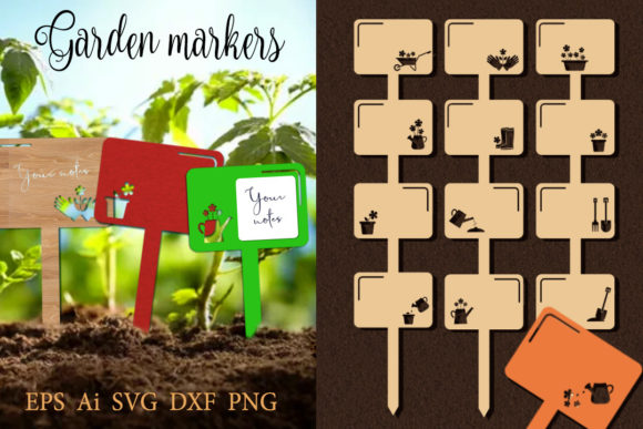 Download Collection of Garden Markers SVG. Cut - Garden markers Collection