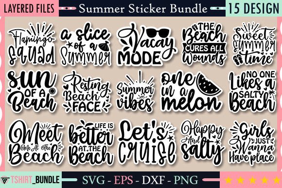Download Summer Sticker Bundle - Summer Collection