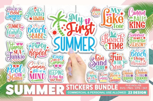 Download Summer Sticker Bundle - Summer Collection