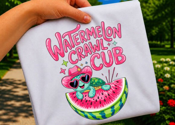 Download Watermelon Crawl Club Cute Summer Turtle - Summer Collection