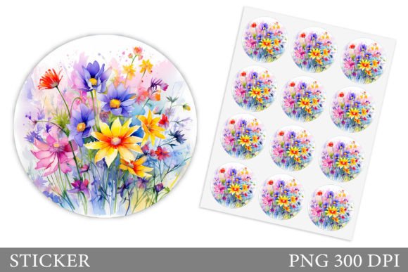 Download Wildflowers Sticker. Summer Sticker - Summer Collection