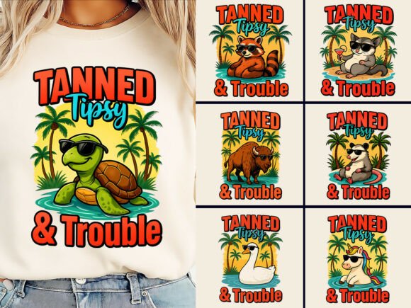 Download Funny Summer Animal T-Shirt Bundle - Summer Collection