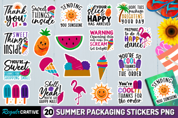 Download Summer Printable Stickers Png Bundle - Summer Collection