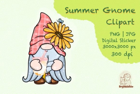 Download Summer Gnome &amp; Digital Sticker, Summer - Summer Collection