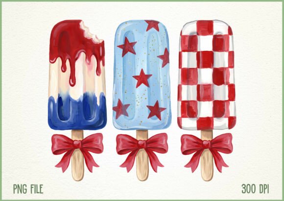 Download Patriotic Popsicle Ice Cream Summer PNG - Summer Collection