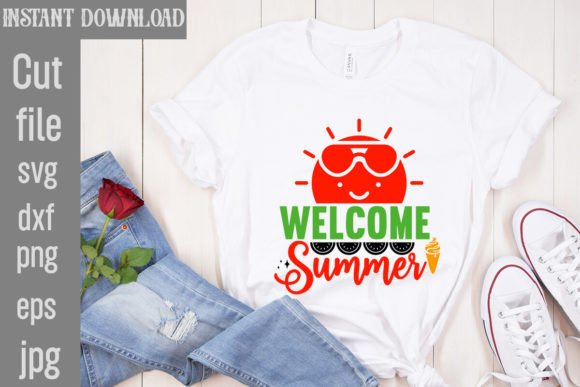 Download Welcome Summer SVG Cut File - Summer Collection