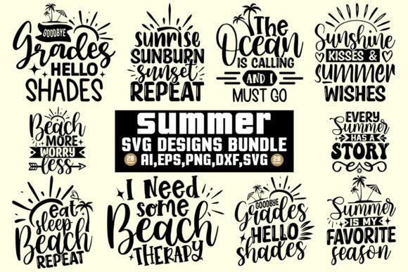 Download Summer Svg Designs Bundle - Summer Collection
