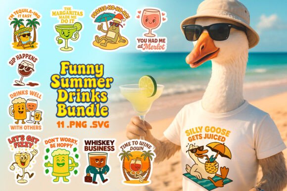 Download Funny Summer Drinks SVG PNG - Summer Collection