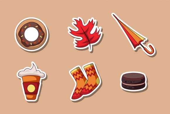 Download Set Collection of Autumn Sticker - Autumn sticker Collection
