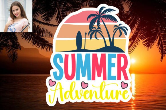 Download Summer Adventure SVG Sticker Design - Summer Collection